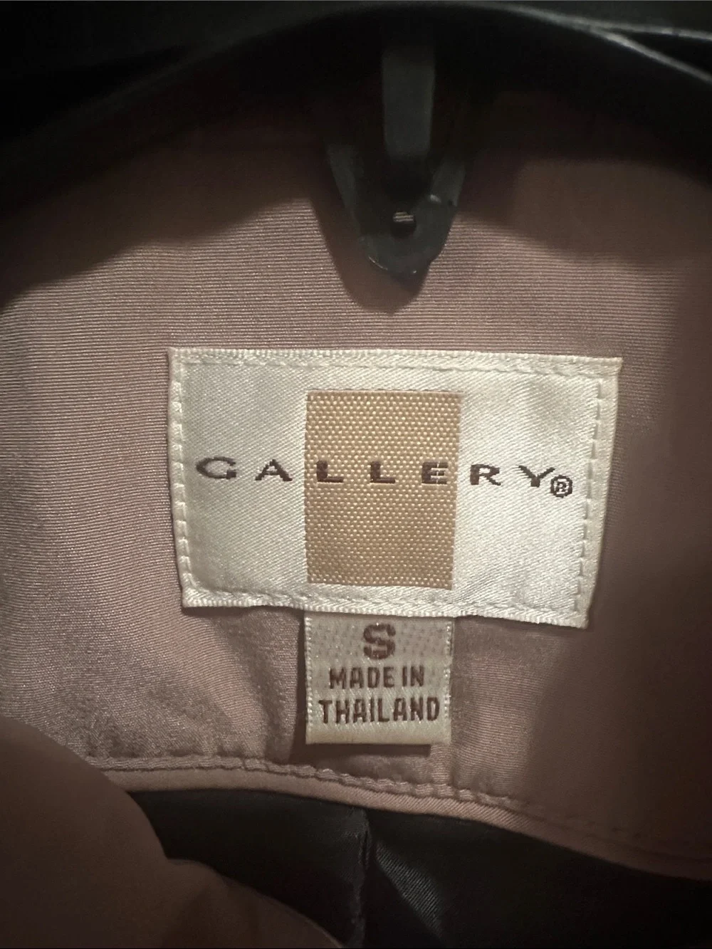 Gallery Black Utility Hooded Jacket with Light Pink Lining